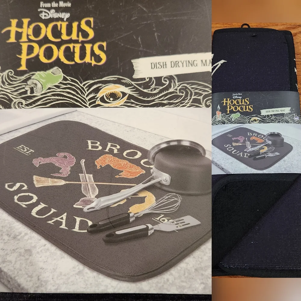 NWT Disney Hocus Pocus Dish Drying Mat 16